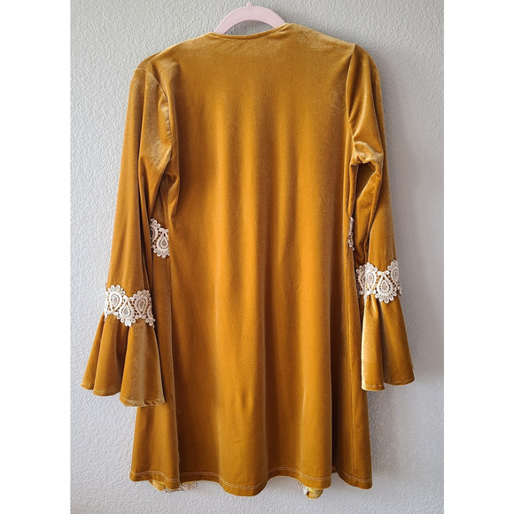 Retro Velour Women Loungewear Size Small Lace Victorian Regency Cosplay Ethereal - Picture 7 of 15